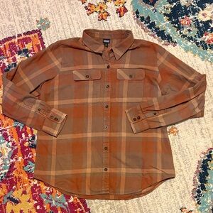 Patagonia Women's Long Sleeved Cotton Midweight Fjord Flannel Shirt Brown
